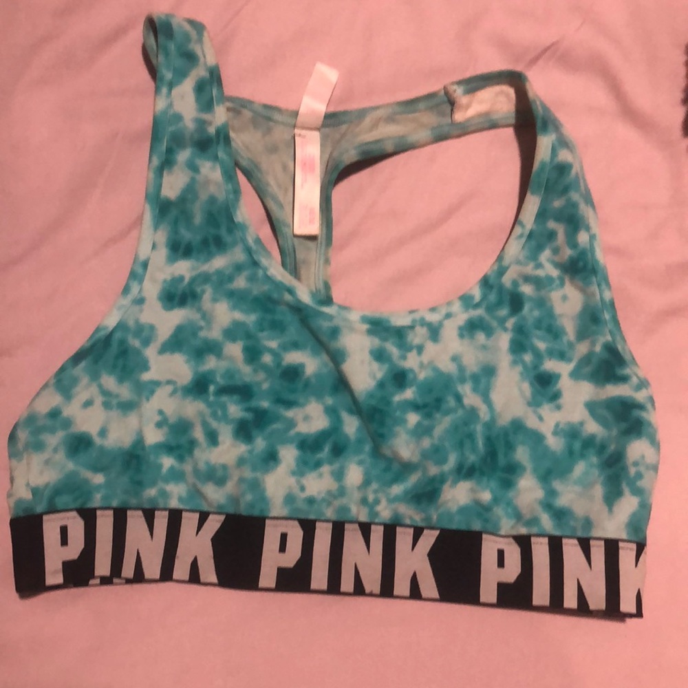 Racer back pink sports bra size medium